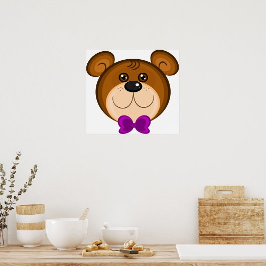 Teddy Bear Face Poster (Küche)