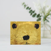 Teddy Bear Face Postkarte (Stehend Vorderseite)