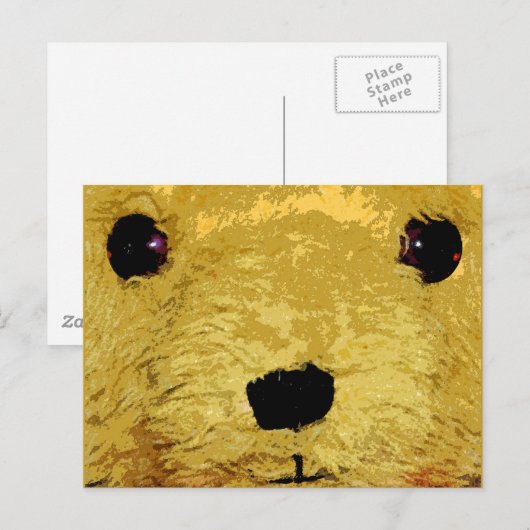 Teddy Bear Face Postkarte (Vorne/Hinten)