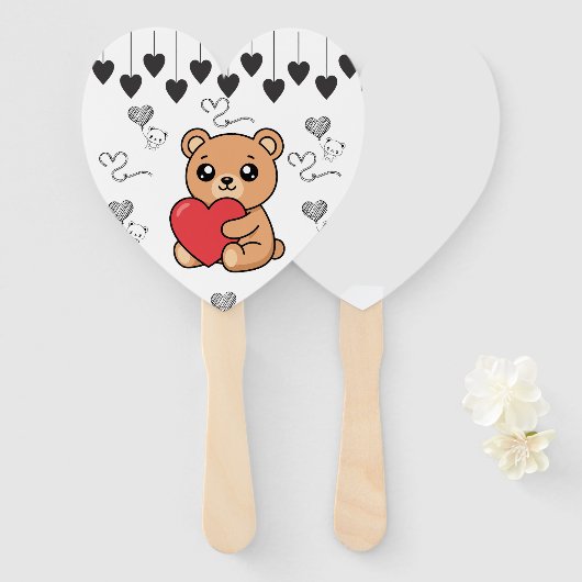 Teddy Bear Fächer (Vorne und Hinten)