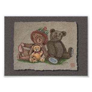 Teddy Bear Family Fotodruck