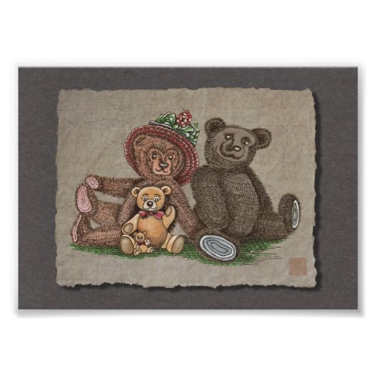 Teddy Bear Family Fotodruck (Vorne)