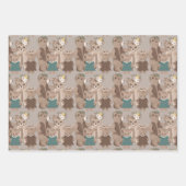 Teddy Bear Family Geschenkpapier Set (Vorderseite)