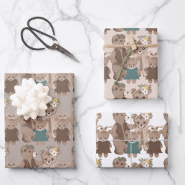 Teddy Bear Family Geschenkpapier Set