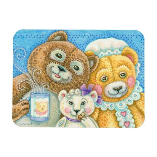 TEDDY BEAR FAMILY MAGNET *Anpassen (Horizontal)