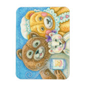 TEDDY BEAR FAMILY MAGNET *Anpassen (Vertikal)