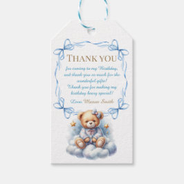 Teddy Bear farbenfroher Ballon Beary First Birthda Geschenkanhänger