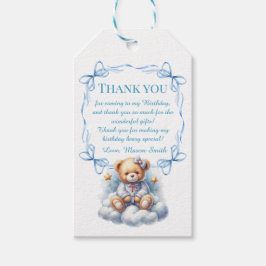 Teddy Bear farbenfroher Ballon Beary First Birthda Geschenkanhänger