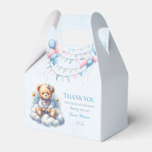 Teddy Bear farbenfroher Ballon Beary First Birthda Geschenkschachtel