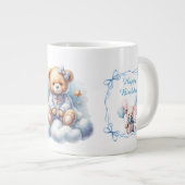 Teddy Bear farbenfroher Ballon Beary First Birthda Jumbo-Tasse (Vorderseite Rechts)