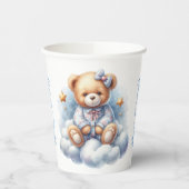 Teddy Bear farbenfroher Ballon Beary First Birthda Pappbecher (Links)