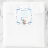 Teddy Bear farbenfroher Ballon Beary First Birthda Runder Aufkleber (Tasche)