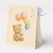 Teddy Bear Favor Box mit Pastel Balloons Geschenkschachtel (Rückseite)