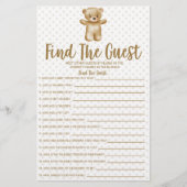 Teddy Bear findet das Guest Baby Showspiel Briefpapier (Vorderseite)
