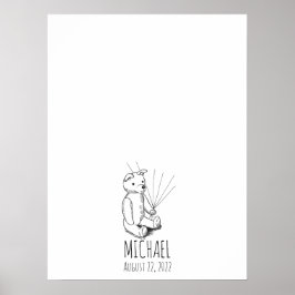 Teddy Bear Fingerprint Gästebuch