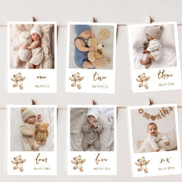 Teddy Bear First Anniversary Photo Banner Card Feiertagskarte