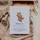 Teddy Bear First Birthday Gold Folieneinladung