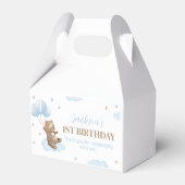 Teddy Bear First Birthday Party Fevor Box Geschenkschachtel (Rückseite)
