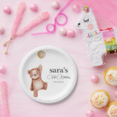 Teddy Bear First Birthday Party Pappteller (Party)