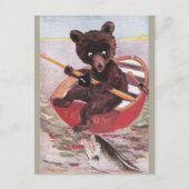 Teddy Bear fischen Postkarte (Vorderseite)