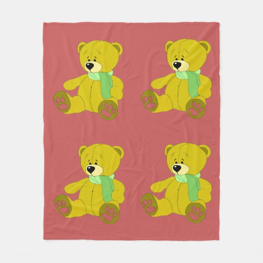 Teddy Bear Fleece Blanket (Vorderseite)