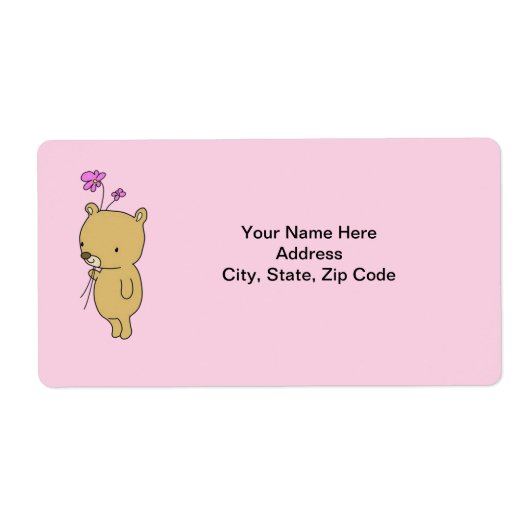 Teddy Bear Floral Labels (Vorne)