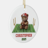 Teddy Bear Football Ornament for Boys (Rechts)