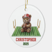 Teddy Bear Football Ornament for Boys (Links)