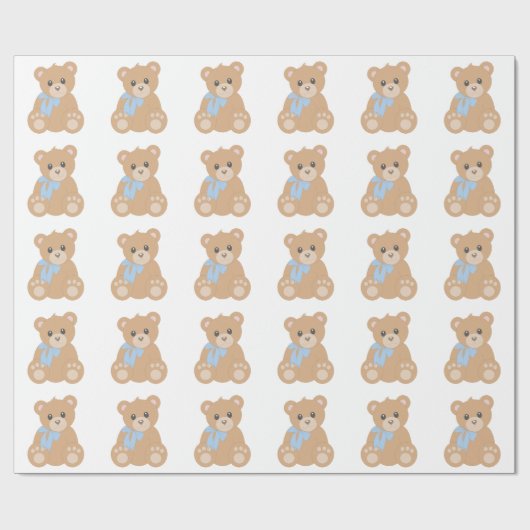 „Teddy Bear“ for Boys Geschenkpapier (Flach)