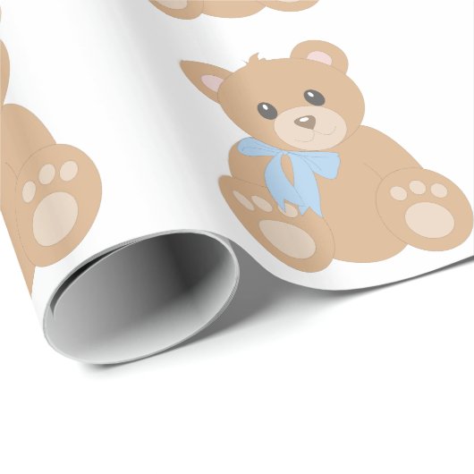 „Teddy Bear“ for Boys Geschenkpapier (Rolleneckpunkt)