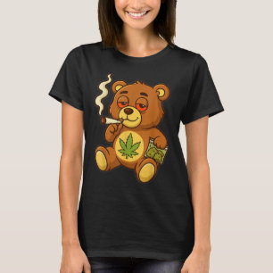 Teddy Bear Funny Wear Rauchen Bär mit Gelenk T-Shirt