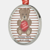 Teddy Bear für Baby Keramik Ornament Aus Metall (Links)