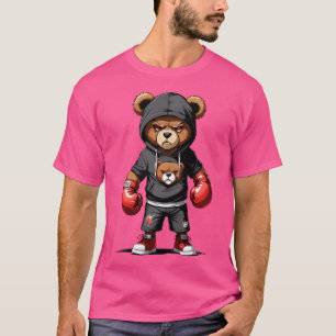 Teddy Bear Gangster Boxer mit Hip Hop Street Clot T-Shirt