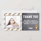 Teddy Bear Geburtstag Danke Ihnen Foto Card Kinder (Vorderseite)