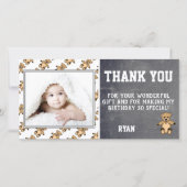 Teddy Bear Geburtstag Danke Ihnen Foto Card Kinder (Vorderseite)