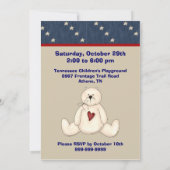 Teddy Bear Geburtstagsparty Einladungen (Rückseite)