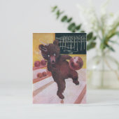 Teddy Bear geht Bowling Postkarte (Stehend Vorderseite)