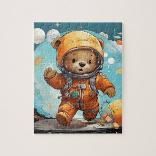 Teddy Bear geht ins All, Puzzle - Puzzle"