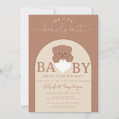 Teddy Bear Gender Neutral Baby Dusche Einladung (Vorderseite)
