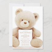 Teddy Bear Gender Neutral Baby Dusche Einladung (Vorderseite)
