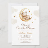 Teddy Bear Gender Neutral Baby Dusche Einladung (Vorderseite)