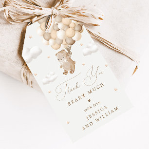 Teddy Bear Gender Neutral Baby Dusche Geschenkanhänger