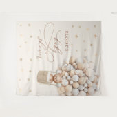 Teddy Bear Gender Neutral Baby Dusche Hintergrund Wandteppich (Vorderseite (Horizontal))