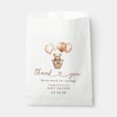 Teddy Bear Gender Neutral Baby Dusche Vielen Dank Geschenktütchen (Vorderseite)