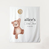 Teddy Bear Gender Neutral Baby Dusche Wandteppich (Vorderseite)