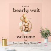 Teddy Bear Gender Neutral Baby Dusche Willkommen Acrylschild (Hochzeit)
