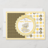 Teddy Bear Gender Neutral Baby Shower Einladung (Vorderseite)
