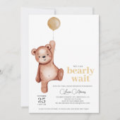 Teddy Bear Gender Neutral Baby Shower Einladung (Vorderseite)
