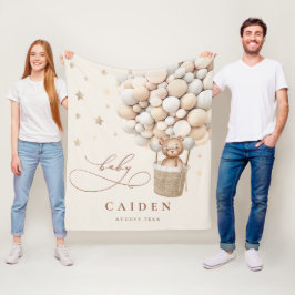 Teddy Bear Gender Neutral Baby Shower Kinderzimmer Fleecedecke