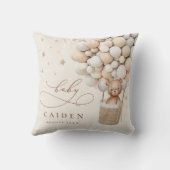 Teddy Bear Gender Neutral Baby Shower Kinderzimmer Kissen (Rückseite)